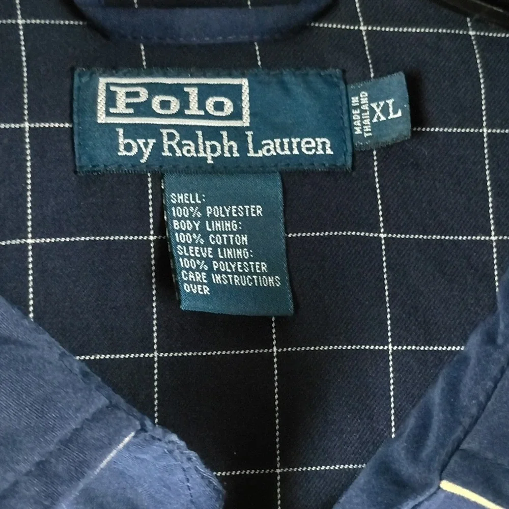 Polo Ralph Lauren Vintage Harrington Jacket XL Navy Blue Classic Luxury Preppy‎